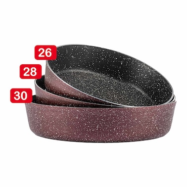 Alfa Round Oven Tray Set - 5mm - 3 Pieces