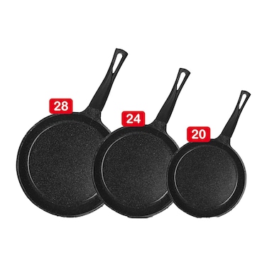 طقم مقلاة ألفا جرانيت - 55 مم - 3 قطع