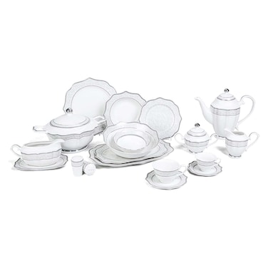 طقم عشاء لوتس - 62 قطعة - 8010