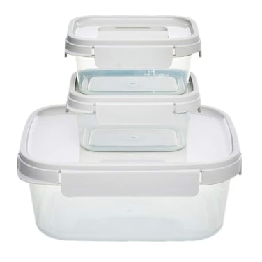 طقم علب حفظ طعام لوك اند لوك نستوبيا - 3 قطع