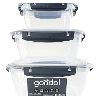 طقم علب طعام غوندول - 3 قطع