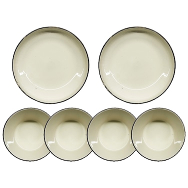 طقم بولات إم هوم - 11 سم - 4 قطع + طبق كبير - 18 سم - قطعتان