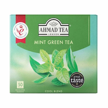 شاي أحمد تي الأخضر بالنعناع - 50 فتلة