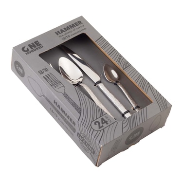 طقم أدوات مائدة وان هاندرد - 24 قطعة