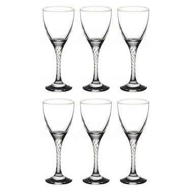 طقم كاسات باشاباهتشي تويست زجاجية - 6 قطع