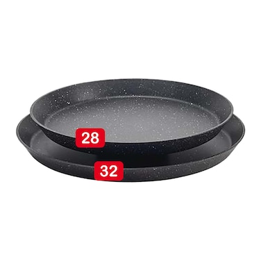 طقم صواني بيتزا فيجن جرانيت - 3 قطعتين