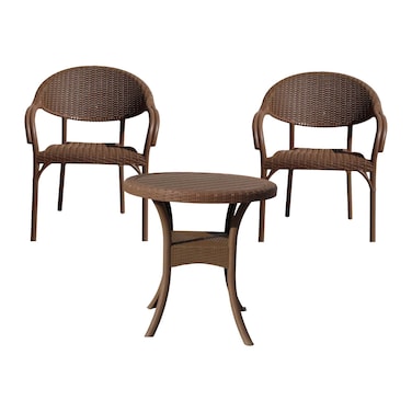 Ostora Outdoor Plastic Set 2 Chairs and 1 Florida Table