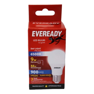 EVEREADY WHITE LED BULB 9W