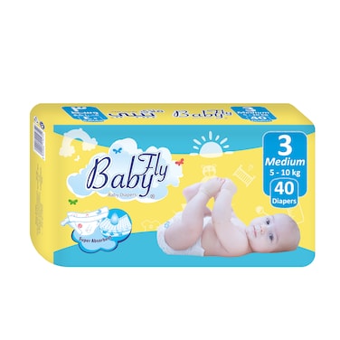 Baby Fly Baby Diapers - Size 3 Medium - 40 Diapers