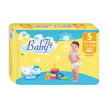 Baby Fly Baby Diapers - Size 5 X-Large - 40 Diapers