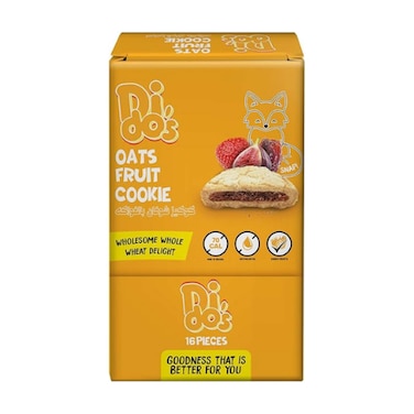 كوكيز ديدوز بالشوفان والفواكه - 16 قطعة