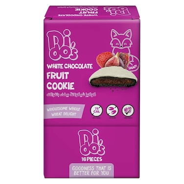 بسكويت ديدو بالفواكه والشوكولاتة البيضه - 16 جرام - 16 قطعة