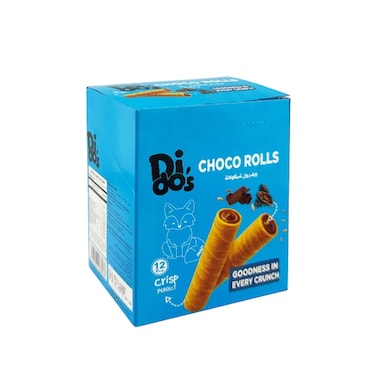 لفائف ويفر بالشوكولاته ديدوس - 28 جرام - 12 قطعة

