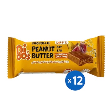 Didos Chocolate Peanut Butter Oat Bar - 55 gm - 12 Pieces