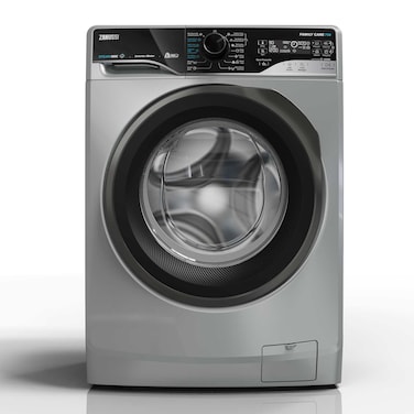 غسالة ملابس زانوسي 9 كجم تحميل أمامي ديجيتال انفرتر - فضي - ZWF9221SD7