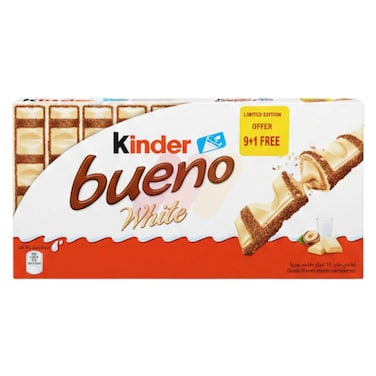 Kinder Bueno White Chocolate - 9+1 Pieces