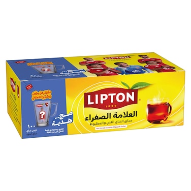 Lipton Black Tea - 100 Tea Bags + Mug Free