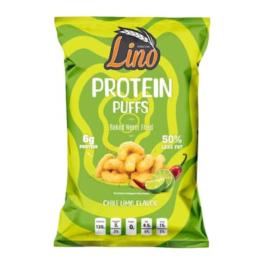 Lino Snacks Protein Puffs with Chili and Lime - 30 gm