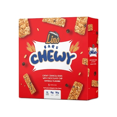 Lino Chewy Granola Bar with Chocolate Chip - 24 gm - 6 Pieces