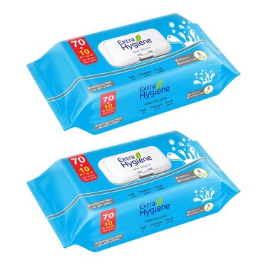 Hygiene Cool Water Wet Wipes - 80 Wipes - 2 Pieces