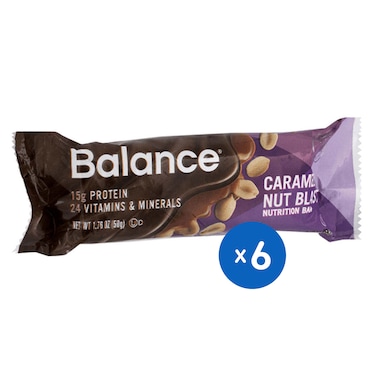 بار بروتين بالانس بنكهة كراميل الشوكولاتة  - 70 جرام - 6 قطع