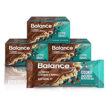 بار بروتين بالانس بنكهة عجينة كوكيز  - 70 جرام - 6 قطع
