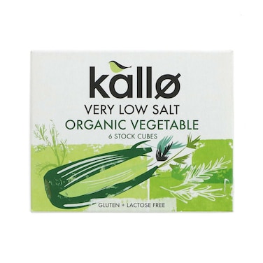 مكعبات مرقة الخضار كالو العضوية قليلة الملح - 60جم
