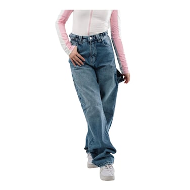 LC WOMEN DENIM PANT BALLON L-BLUE42