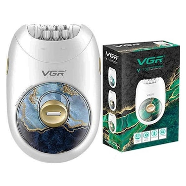 جهاز إزالة الشعر في جي آر الاحترافي - أبيض - V-706