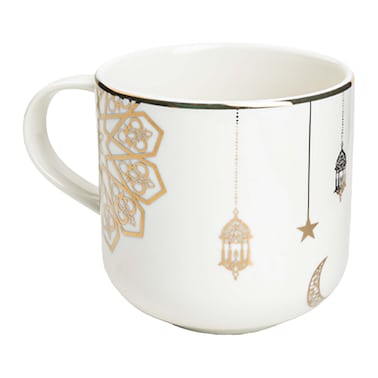 Ramadan Ceramic Mug with Gold Islamic Design - 225 ml