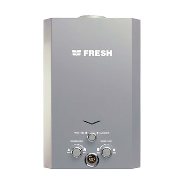 Fresh Gas Water Heater 10 Liters Digital  - Silver - F21925