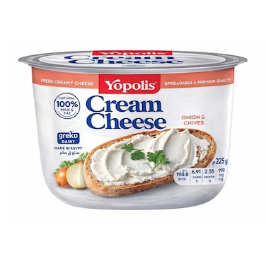 Yopolis Cream Cheese with Onion and Chives - 225 gm