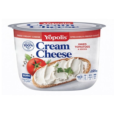 Yopolis Cream Cheese with Dried Tomato and Spices - 225 gm