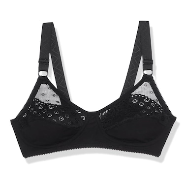 LASSO BRA COTON DENTAL BLK B7 3582
