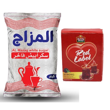 سكر المزاج - 1 كجم + شاي ريد ليبل - 40 جرام