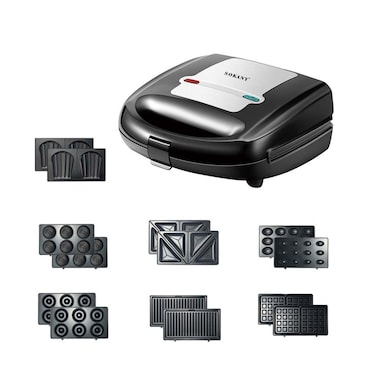 صانع سندوتشات سوكاني 750 وات 7 قطع - اسود - KJ-907