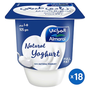 زبادي المراعي سادة - 105 جرام - 18 قطعة