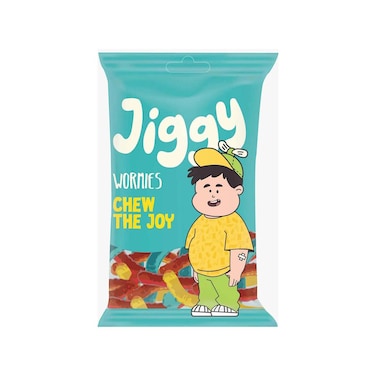 Jiggy Wormies Jelly with Fruits Flavor - 70 gram