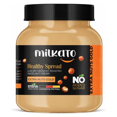 سبريد كريمة البندق الصحية ميلكاتو هيلثى اكسترا نتس - 375 جرام