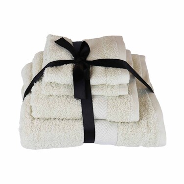 طقم فوط حمام كوتون تري - أوف وايت - 4 قطع