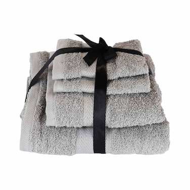 Cotton Tree Bath Towel Set - Gray - 4 Pieces