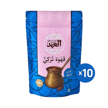 قهوة العبد سادة وسط - 100 جرام - 10 قطع