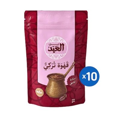 قهوة العبد سادة غامق - 100 جرام - 10 قطع