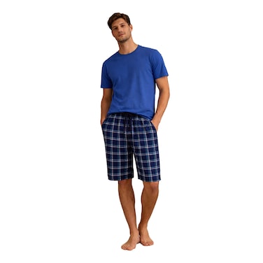 La Collection Men's Pajama Shorts Set 2XL Size - Blue - 5003