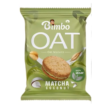 Bimbo Oat Biscuits with Matcha and Coconut