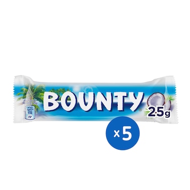 شوكولاتة باونتي بجوز الهند - 25 جرام - 5 قطع