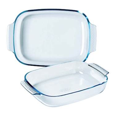 طقم أطباق فرن بايركس مستطيلة - قطعتان - 30-39 سم