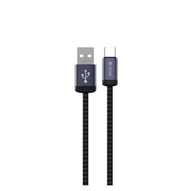 Devia Mesh Armour USB to USB-C Cable - 2m - 2.1A - Black