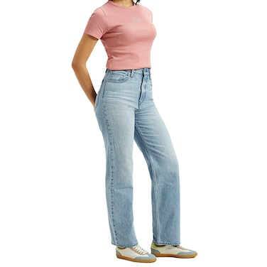 بنطلون جينز وايد ليج لا كوليكشن للنساء - مقاس 44 - أزرق