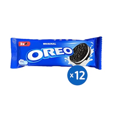 Oreo Biscuit with Vanilla Cream 3 cookies - 24 gram - 12 Pieces